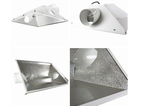 Tấm phản xạ làm mát bằng không khí 3XL 400W, Mũ phản xạ ánh sáng 600W HPS MH Grow Làm vườn