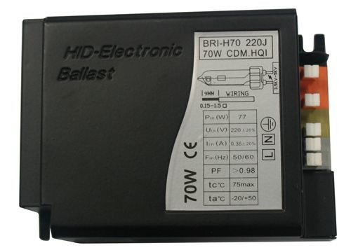 0.44A 130Hz Kỹ thuật số chấn lưu nhà kính bằng gốm Metal Halide 70W Đèn natri