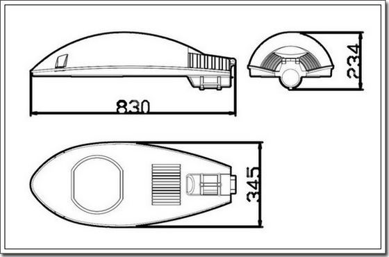 Đèn đường HID 220000lm 2000K, Đèn đường natri cao áp 200W