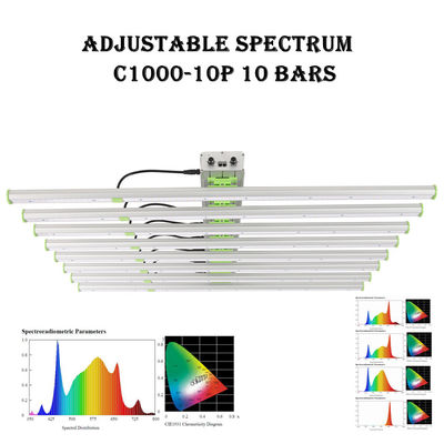 2500μMol 10 thanh EPAR 760nm Đèn phát triển LED thực vật 1000W SMD3030