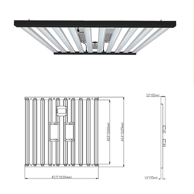 2000umol / S 1000 Watt Led Grow Light Thanh Led Grow Light Strips for Vertical Farming