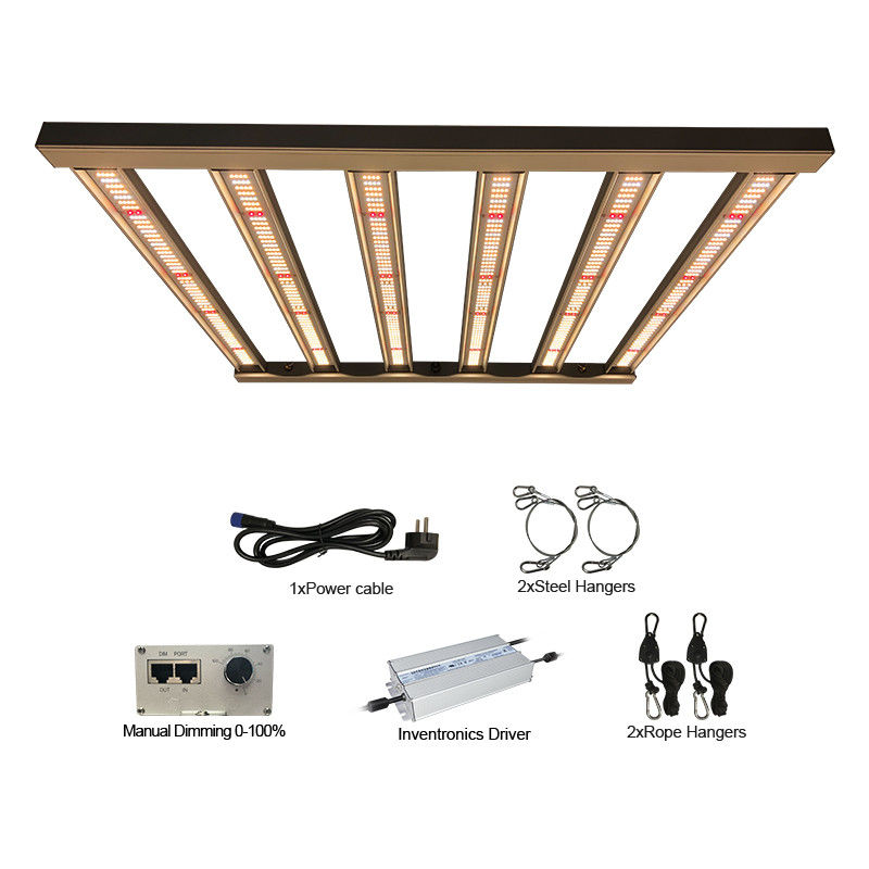 240VAC 2.7μmol / J Đèn Led trồng trọt làm vườn 320W 6 cột quang phổ đầy đủ
